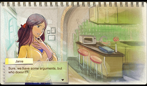 Janie's Sketchbook, a video game about teen dating violence.